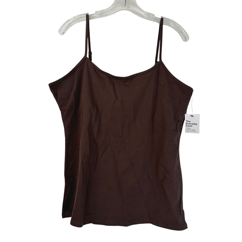 Sonoma Goods For Life The Everyday Cami Brown XL Built-in Support NWT